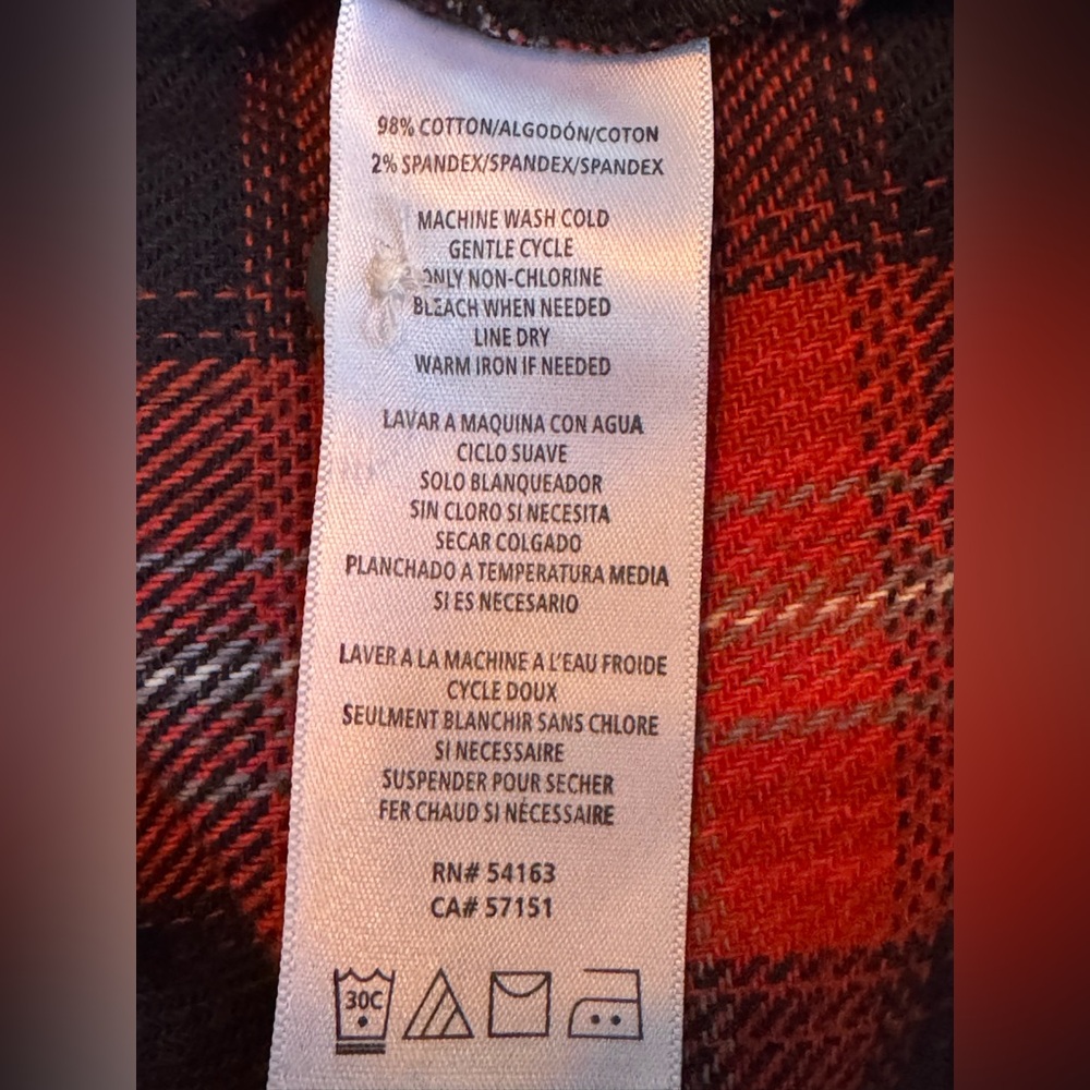 Bass Outdoor Red and Black Plaid Jacket shacket XS - Picture 9 of 9